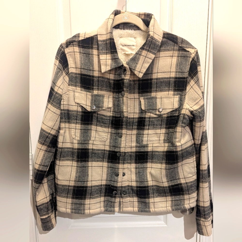 NWT Women's Lucky Brand Shacket Plaid Size Small